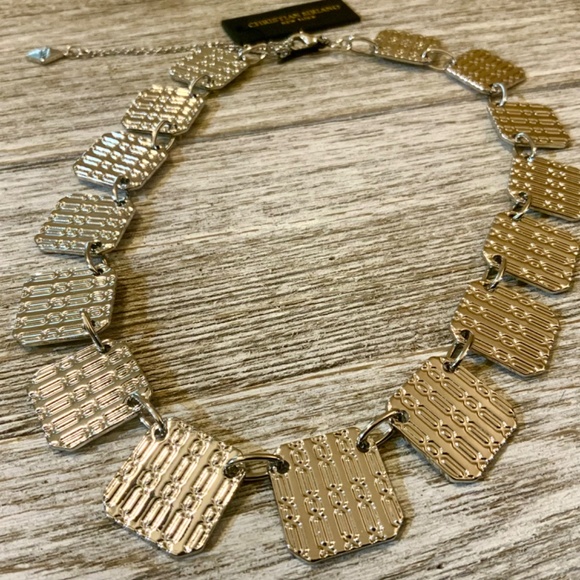 CHRISTIAN SIRIANO SIVER NECKLACE ⭐️ NWT⭐️ Stunning STATEMENT NECKLACE⭐️NEW W/TAG - Picture 3 of 11